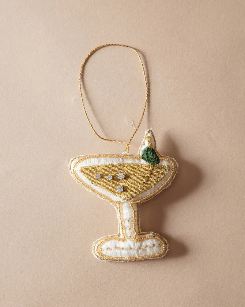 Fabric Beaded Cocktail Ornaments
