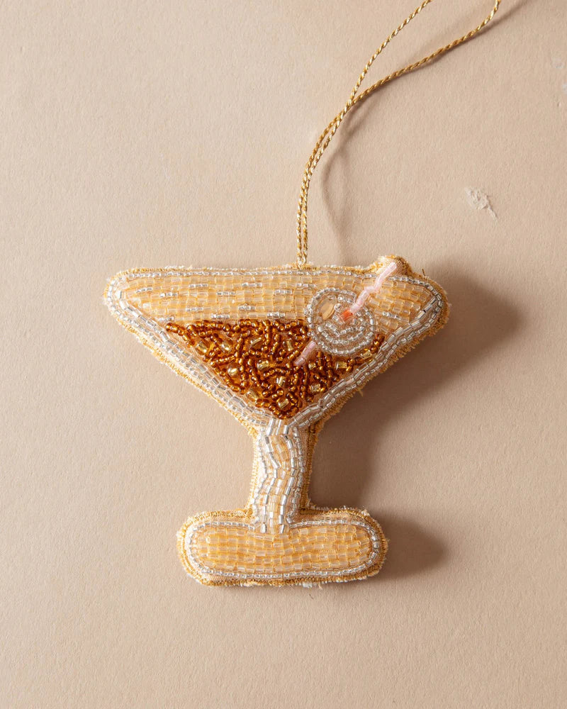 Fabric Beaded Cocktail Ornaments