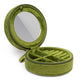 Olive Velvet Jewelry Zip Case