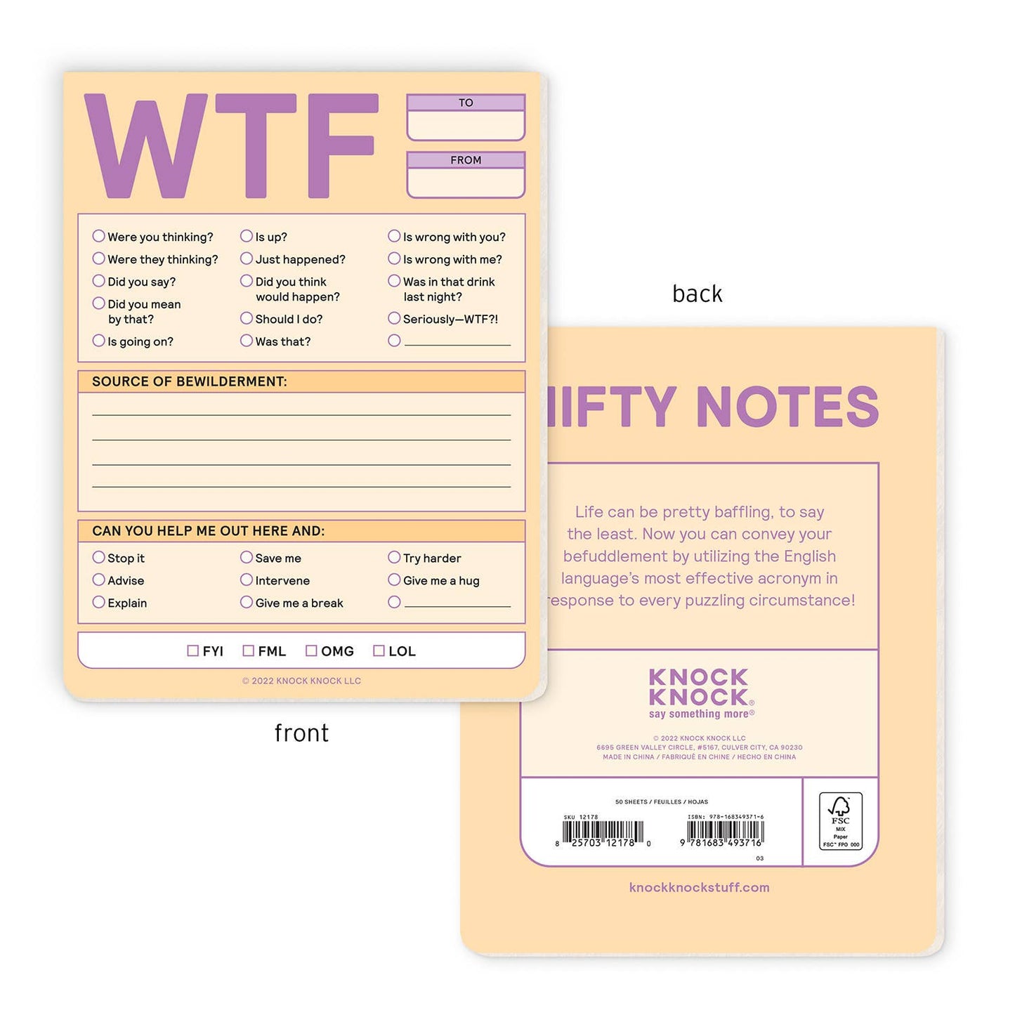 WTF Nifty Note Pad