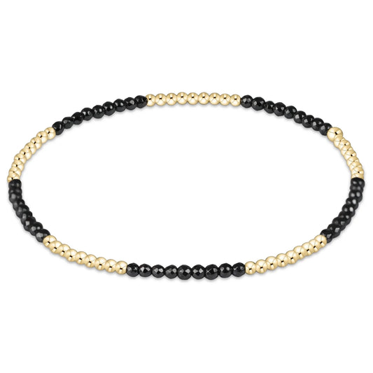 Enewton Blissful Pattern Faceted Hematite 2mm Bead Bracelet