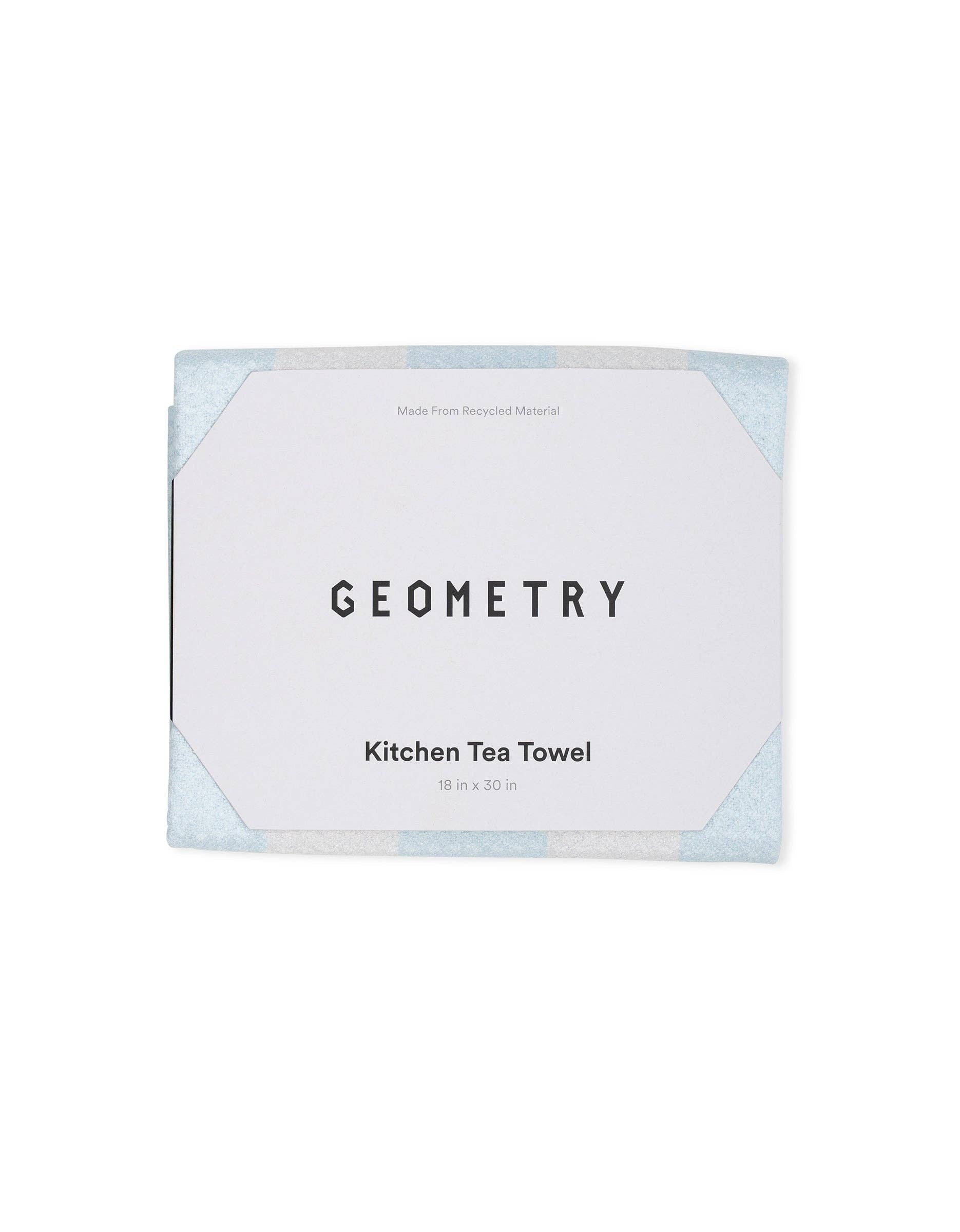 Geometry Summer Bold Blue Kitchen Tea Towel