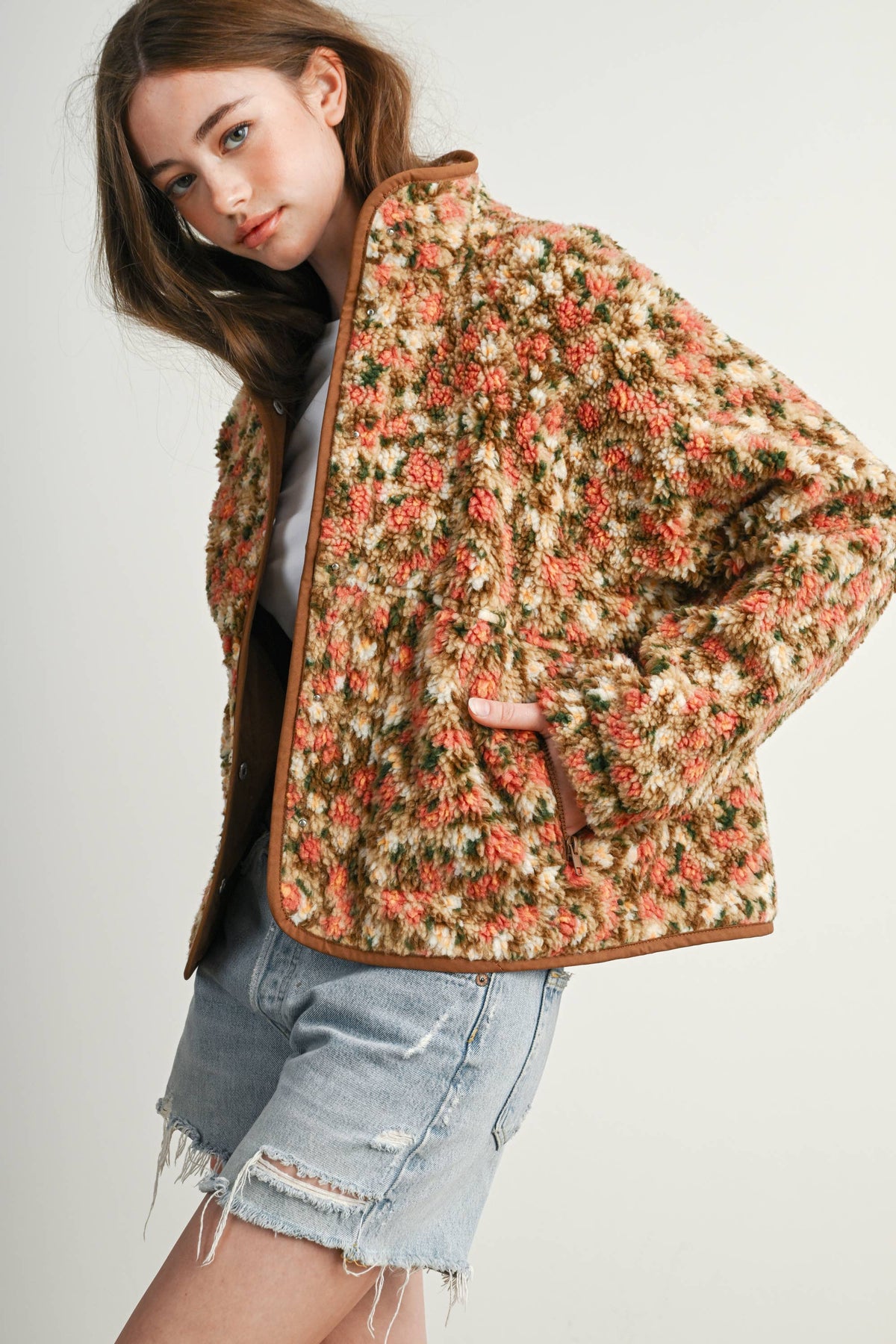 Ditsy Floral Sherpa Fleece
