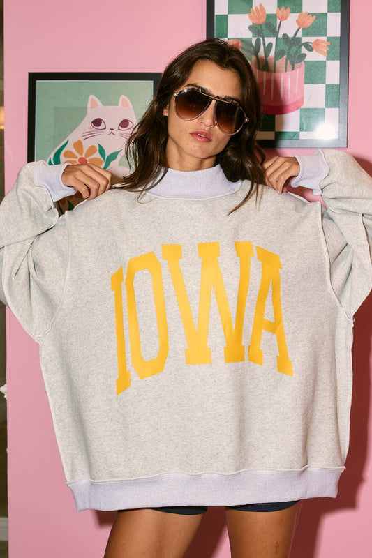 Iowa Mock Neck Sweatshirt