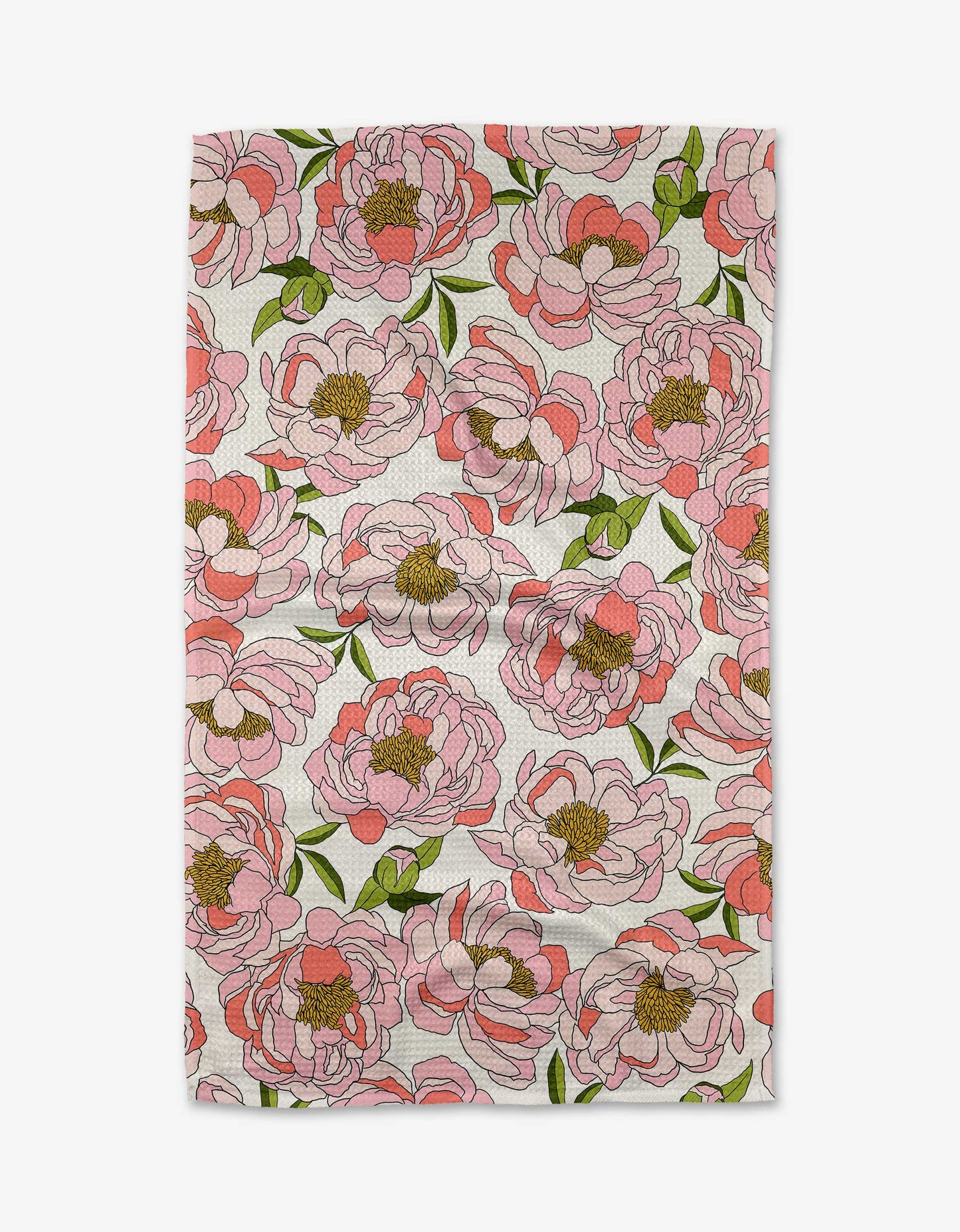 Geometry Peony Paradise Kitchen Tea Towel