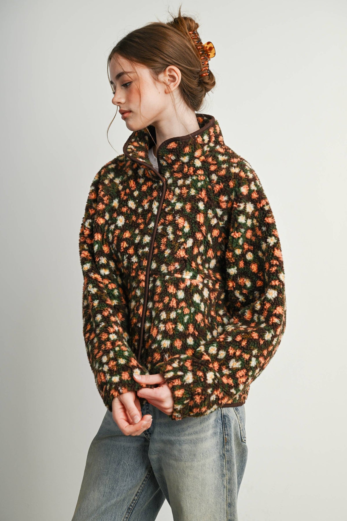 Ditsy Floral Sherpa Fleece