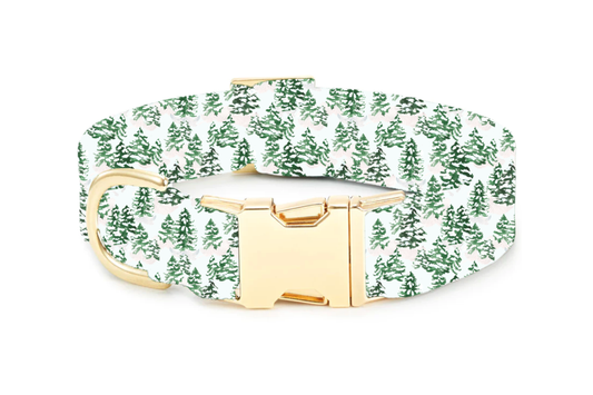 Snowy Pines Dog Collar