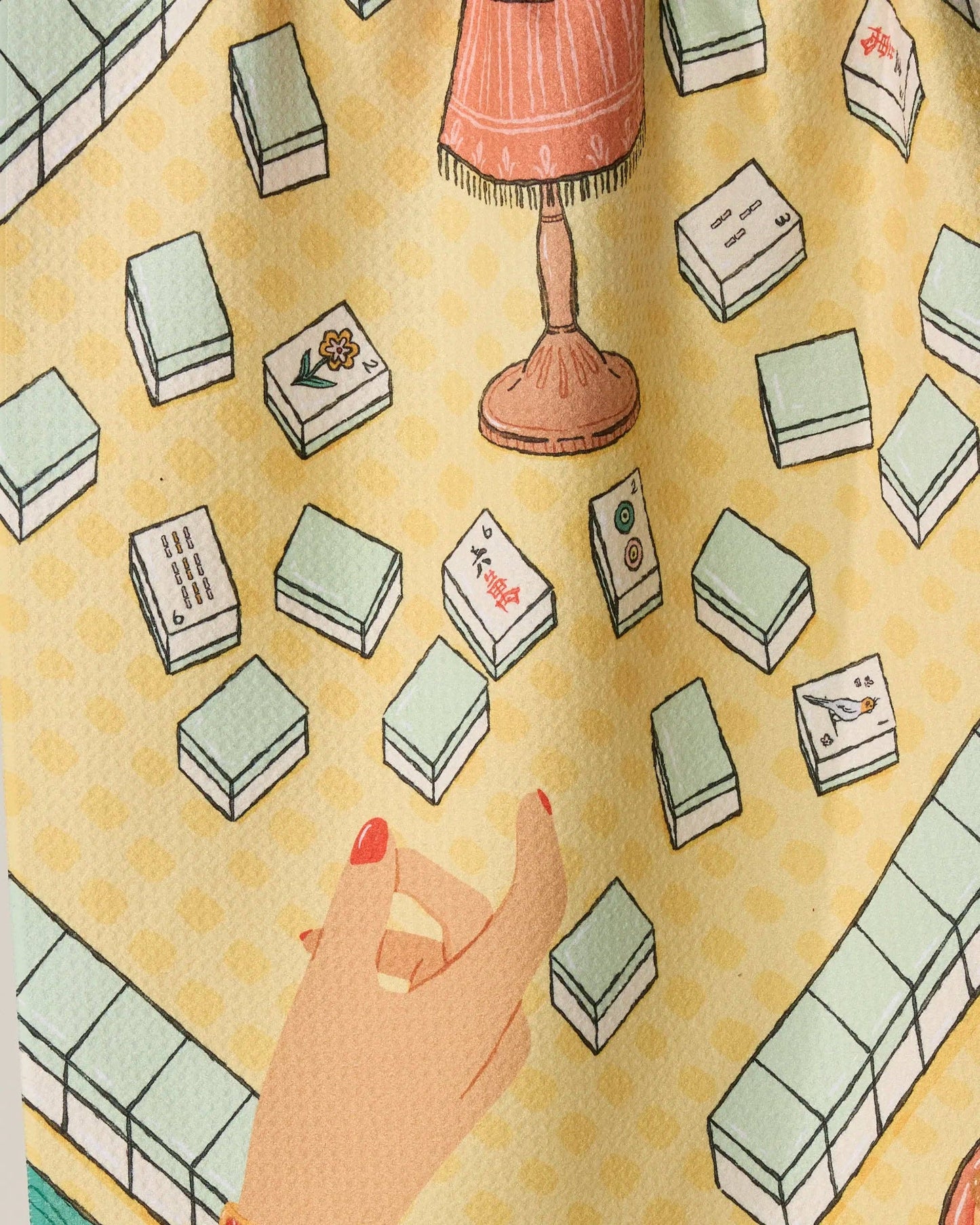 Geometry Lucky Hand Luxe Tea Towel