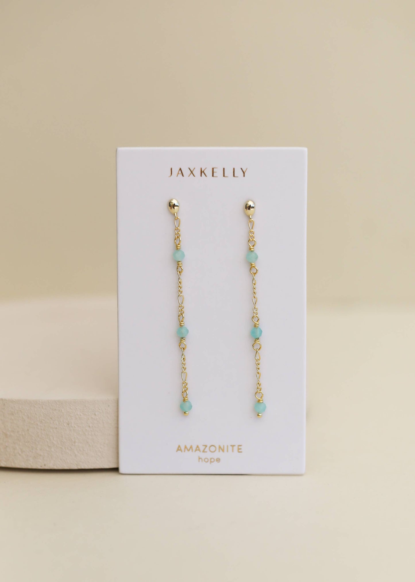 Gemstone Chain Drop Earring