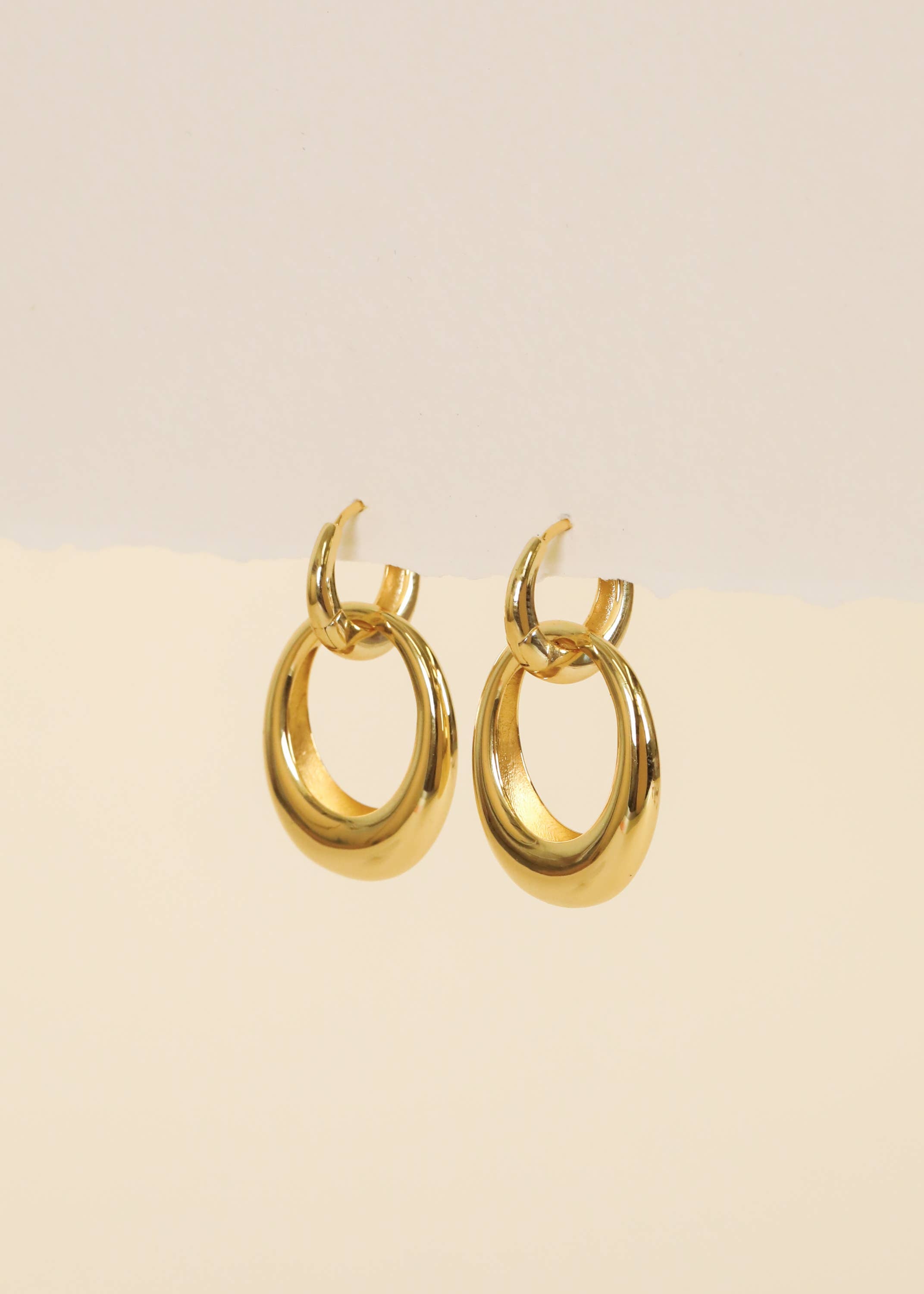 Gold Double Hoop Earrings