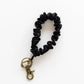 Black Luxe Scrunchie Keychain