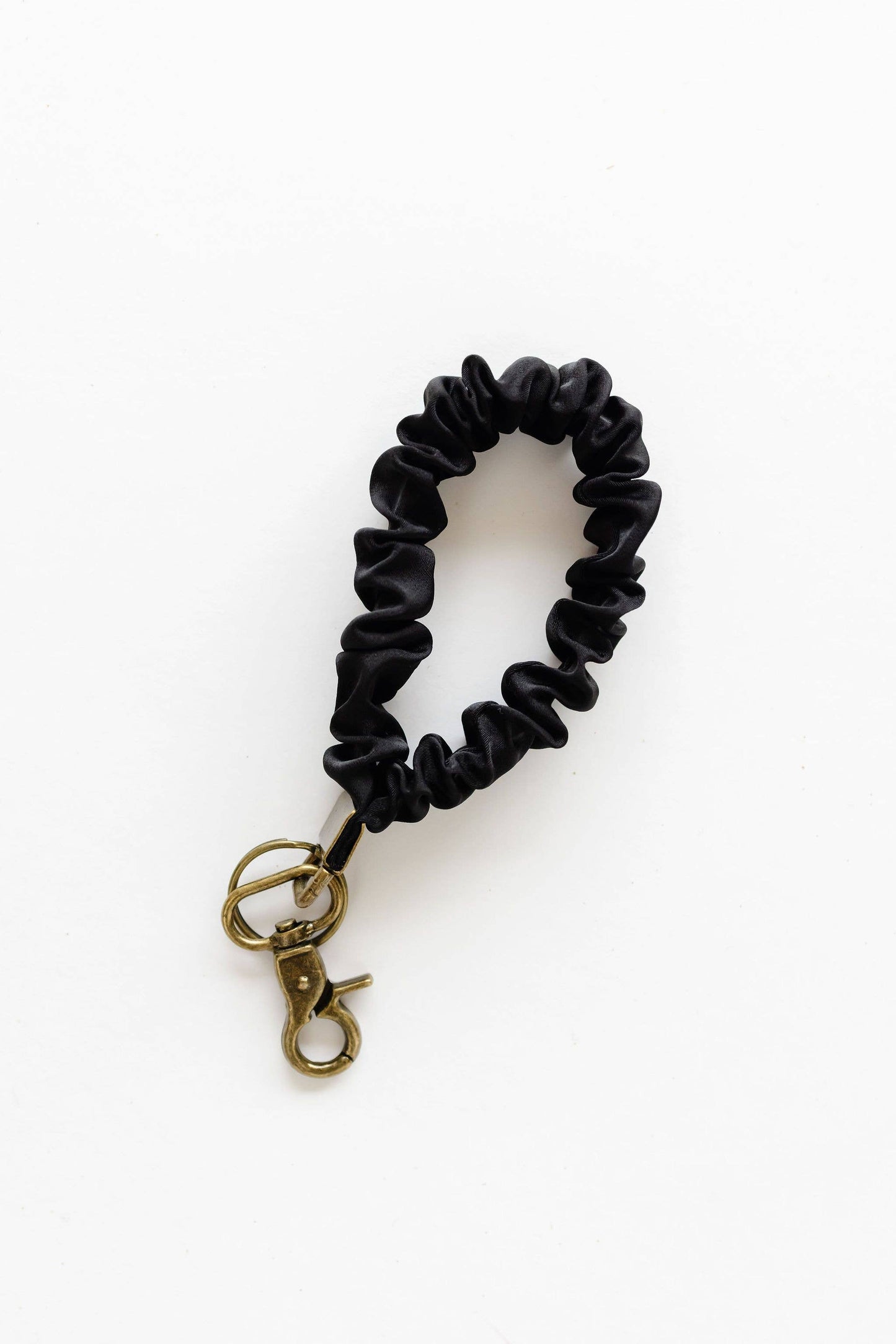 Black Luxe Scrunchie Keychain