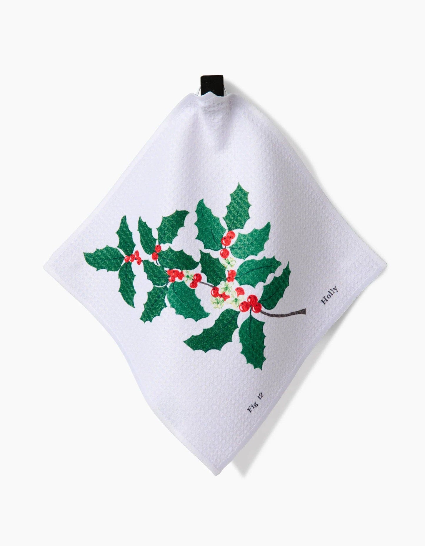Geometry December Holly Dishcloth Set