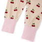 Kids Organic Cotton Cherry Stripe Print Long Pajama Set