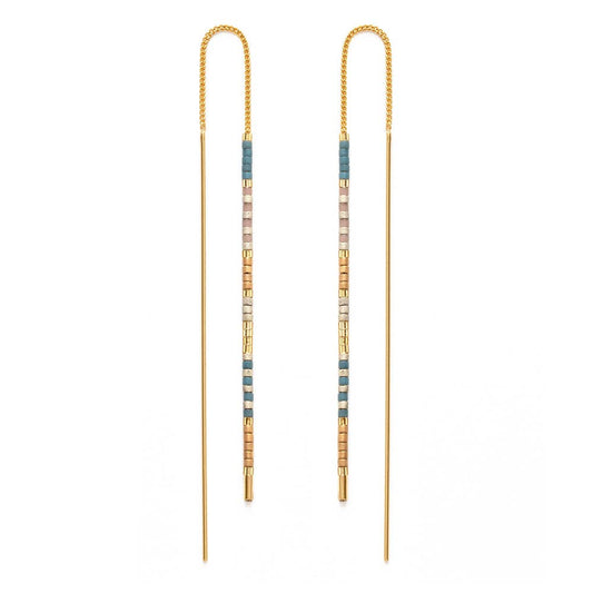 Miyuki Seed Bead Threader Earrings