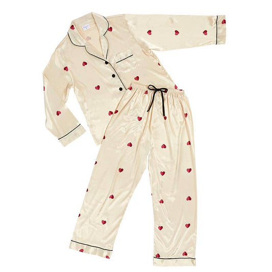Hearts Satin Pajamas