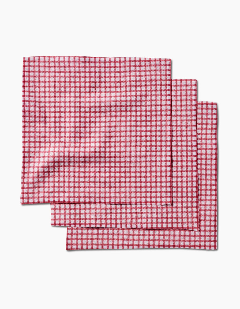 Geometry Fireside Plaid Red Discloth Set