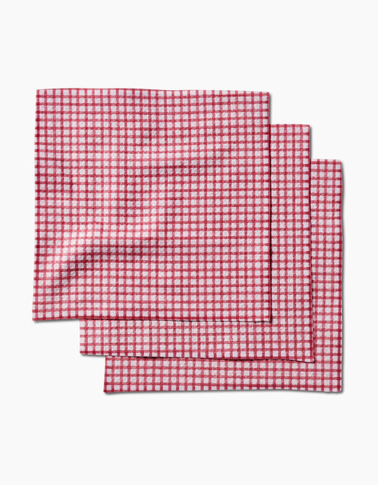 Geometry Fireside Plaid Red Discloth Set
