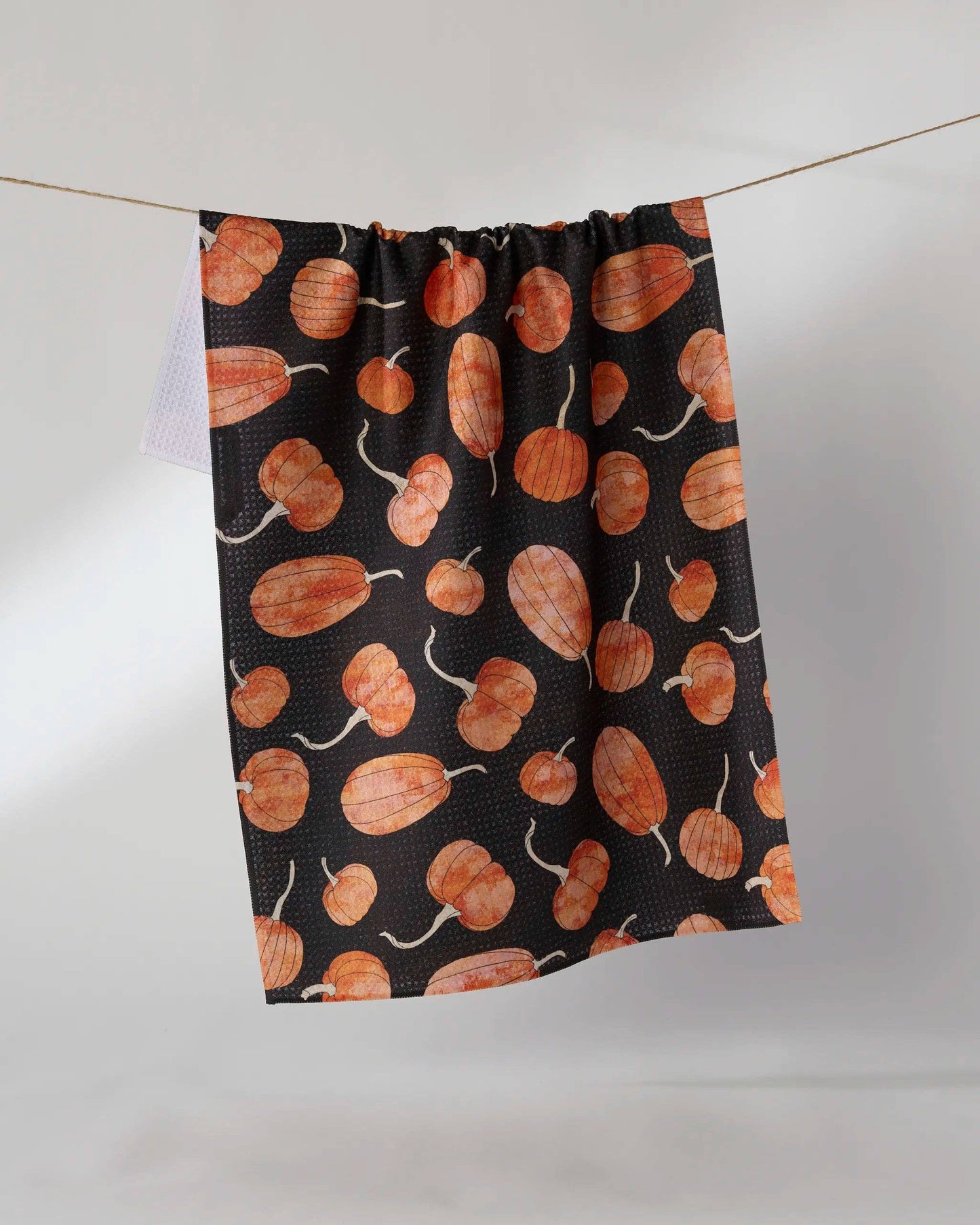 Geometry Pumpkin Hollow Tea Towel