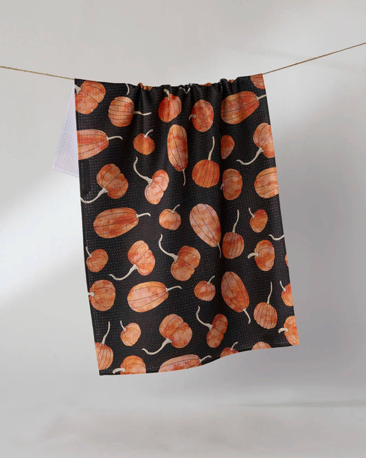 Geometry Pumpkin Hollow Tea Towel