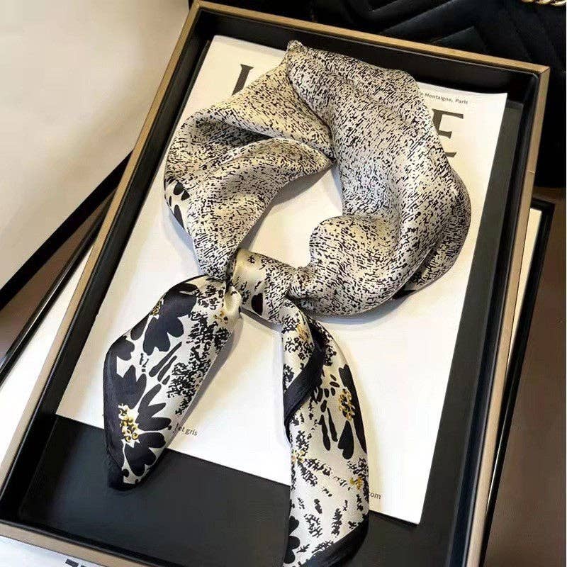 Retro Chic Silk Scarf