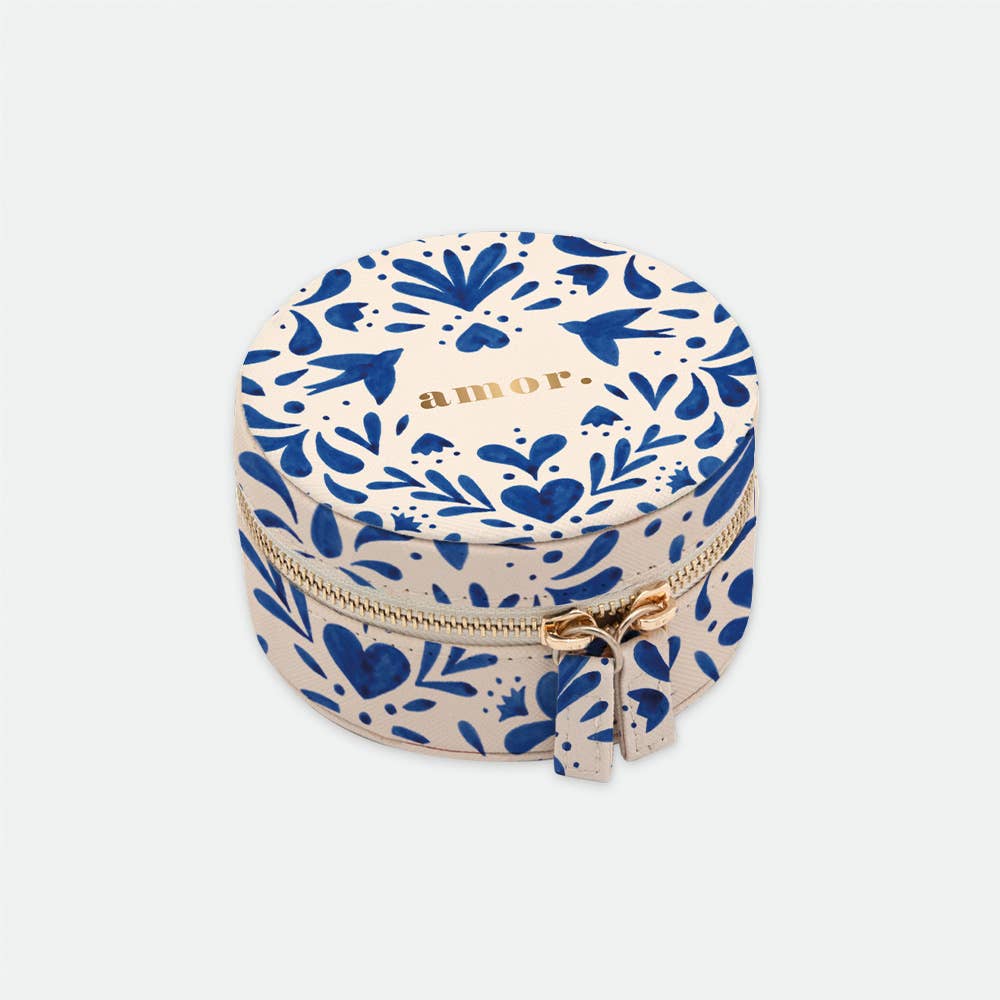 Blue Swallows Jewelry Box