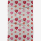 Geometry Pink Strawberries Kitchen Tea Towel