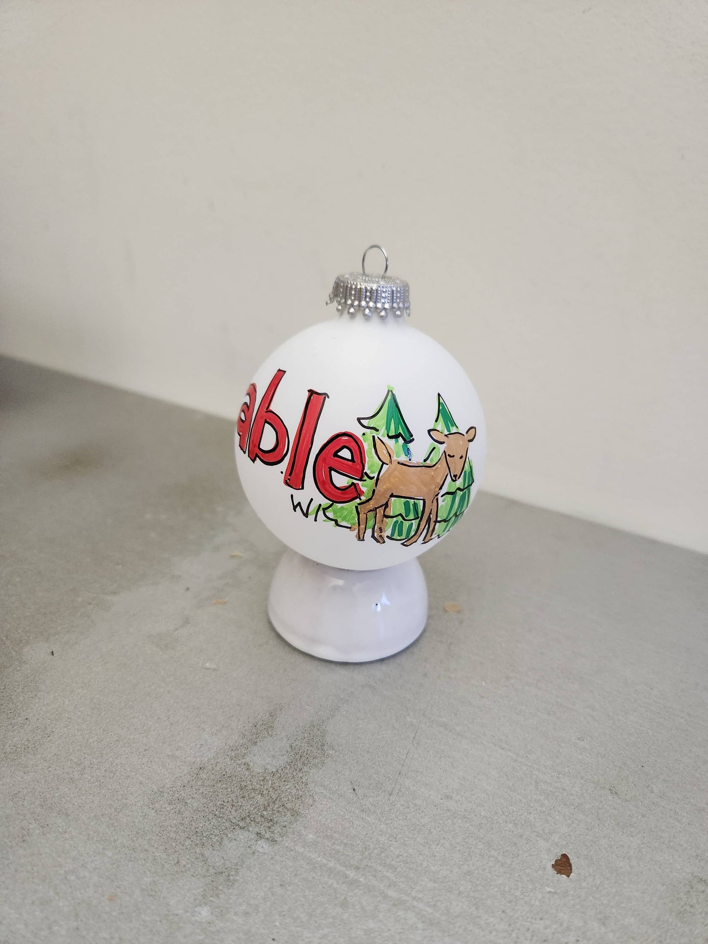 Mount Prospect Hand Painted Glass Ball Ornament