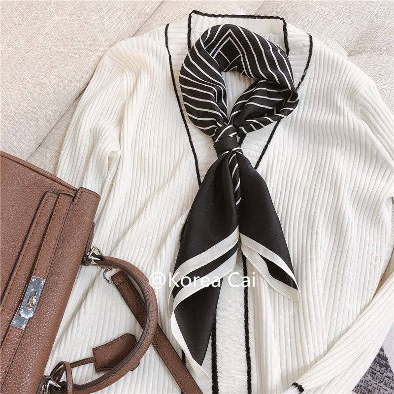 Retro Chic Silk Scarf