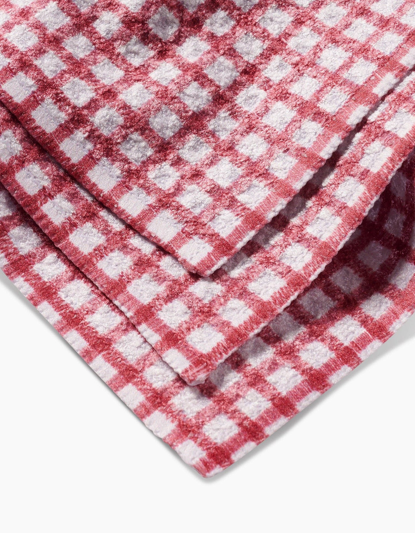 Geometry Fireside Plaid Red Discloth Set