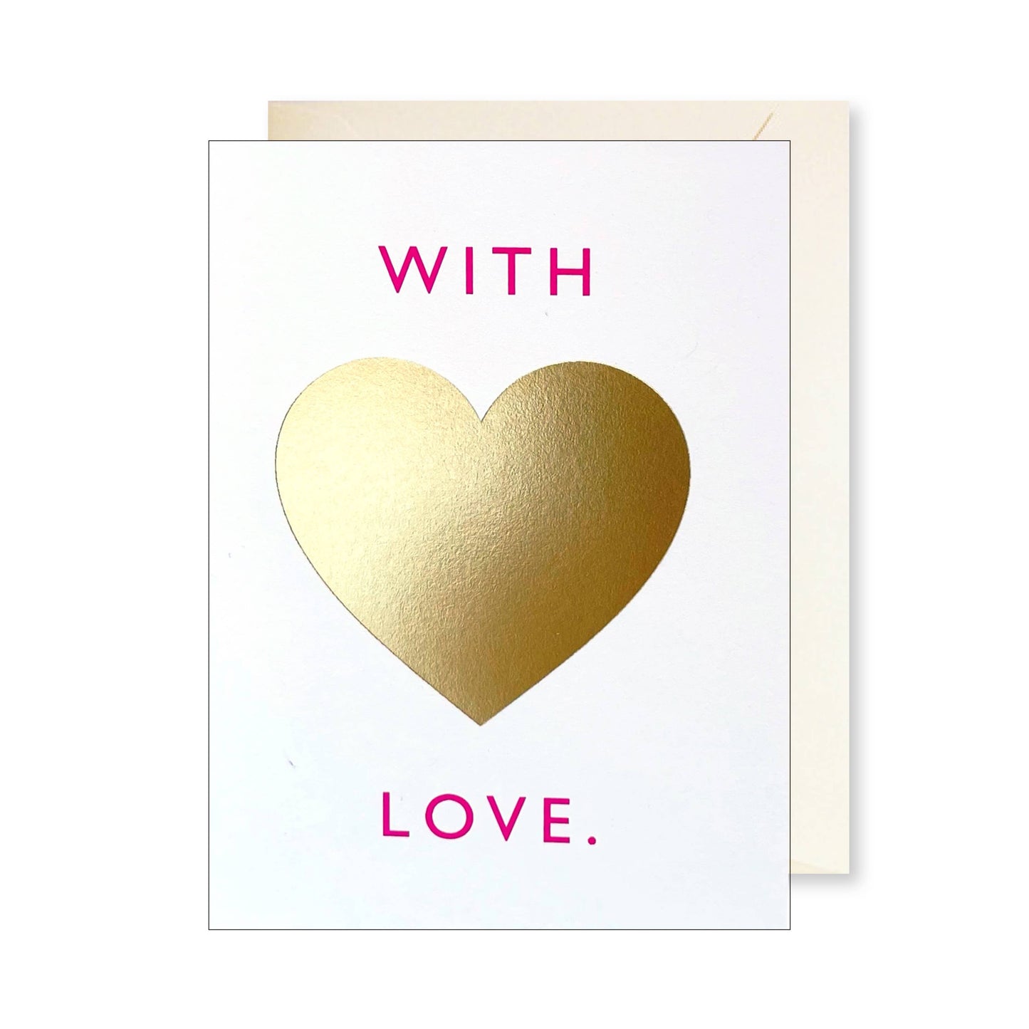 Gold Foil Heart Little Card