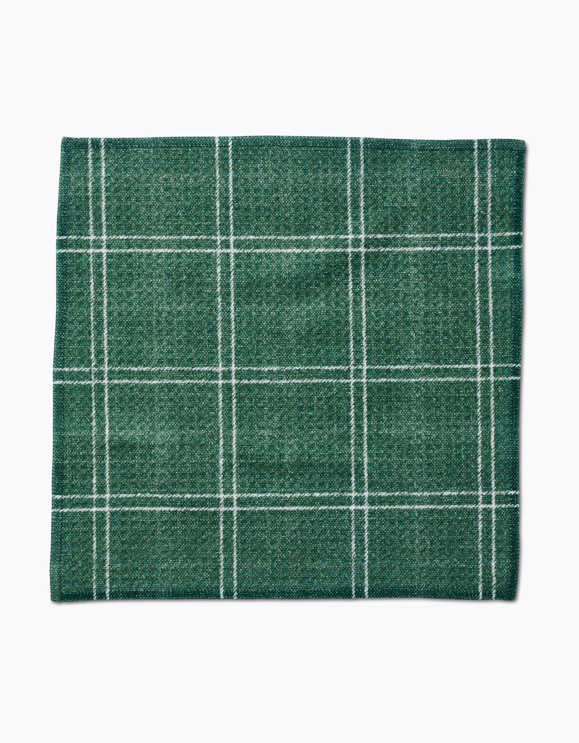 Geometry Pine Forest Plaid Dishcloth Set