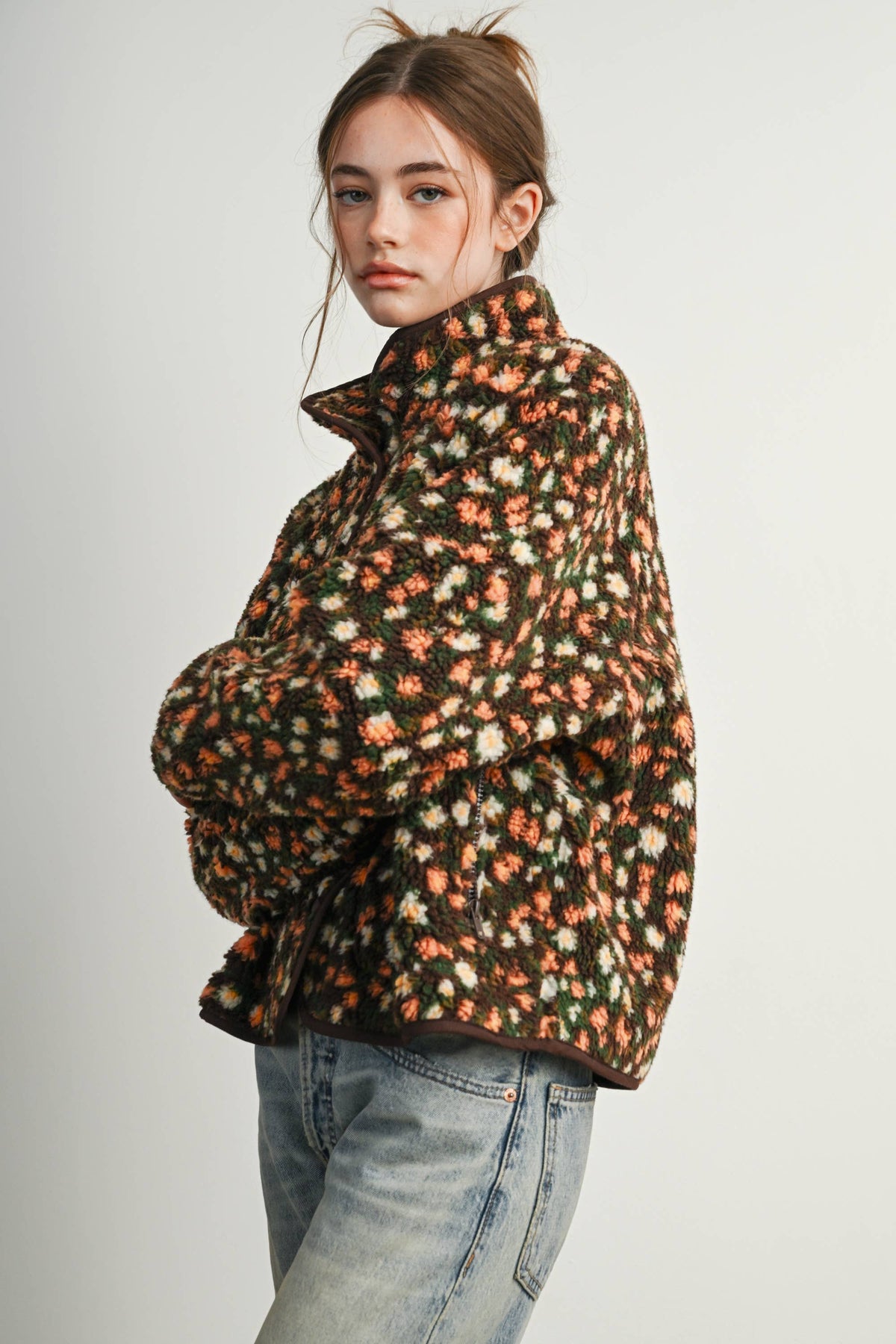 Ditsy Floral Sherpa Fleece