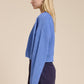 Coastal Blue Waffle Sweater Cardigan