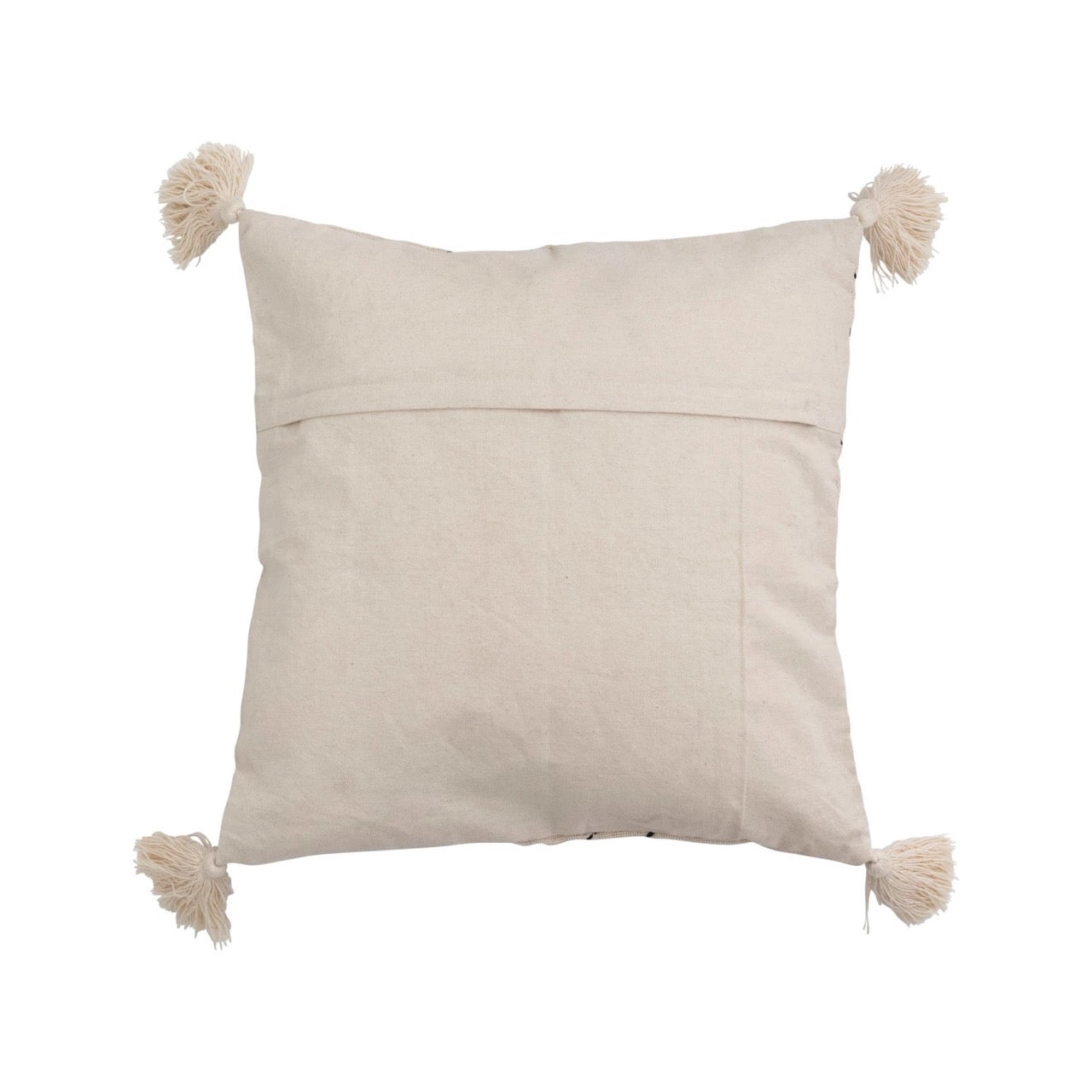 Natural + Black Stitched Pillow