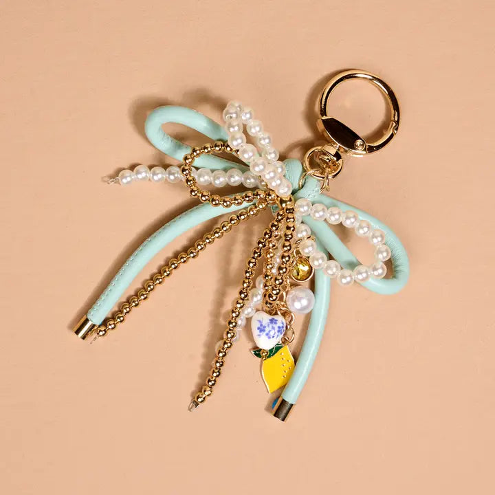 Layered Bow Bag Charm