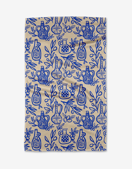 Geometry Mediterranean Pour Tea Towel