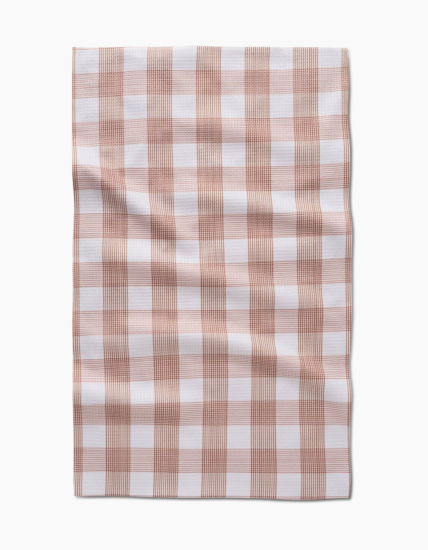 Geometry Vintage Gingham Natural Tea Towel