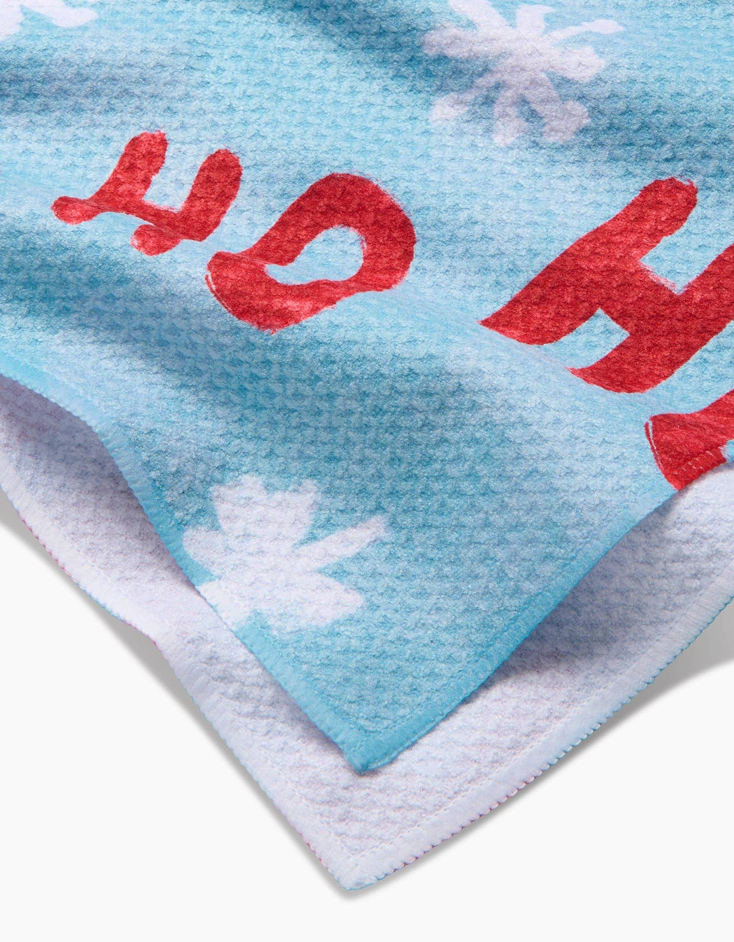 Geometry Merry Santa Claus Tea Towel