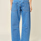 Polka Dot Denim Barrel Pants