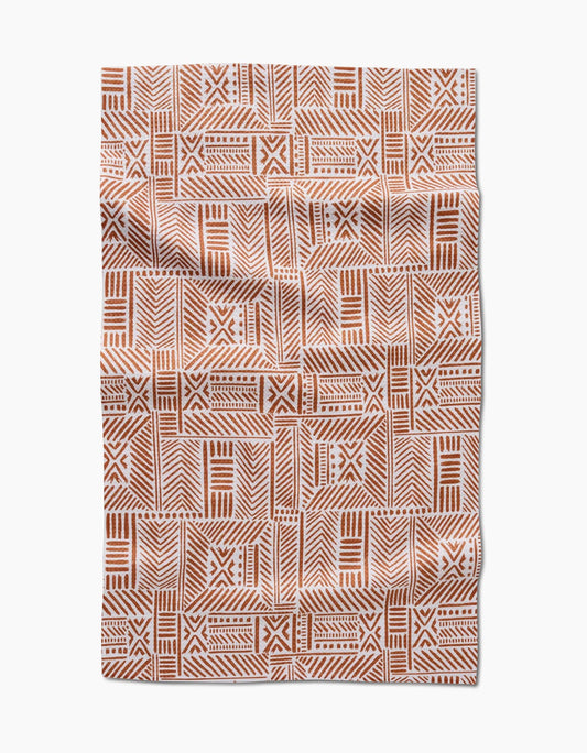 Geometry Mud Cloth Natural Luxe Hand Towel