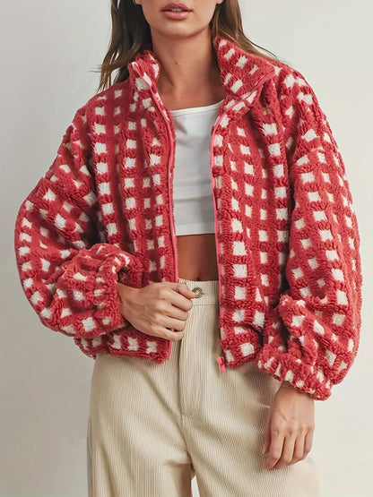 Checkered Sherpa Fleece