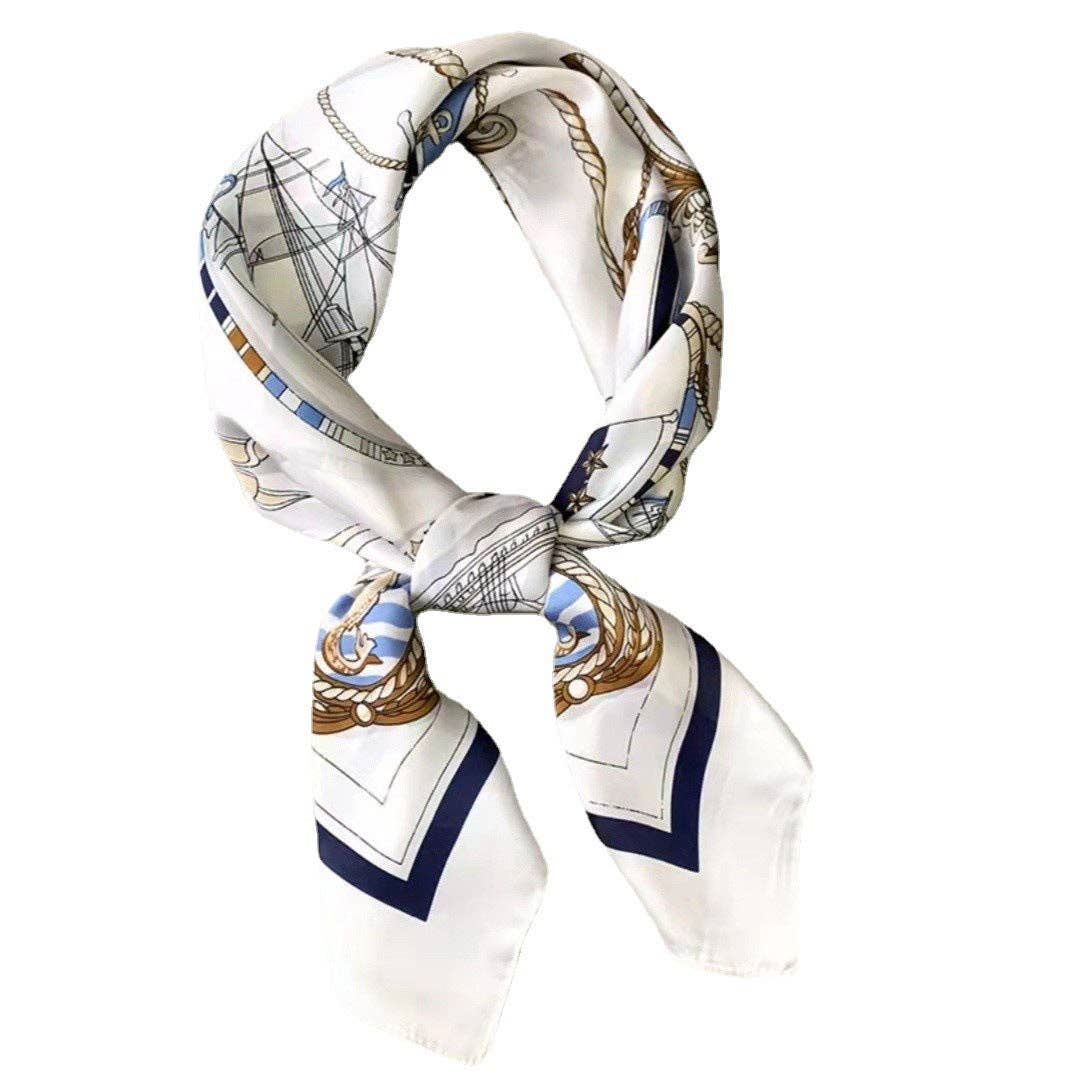 Retro Chic Silk Scarf