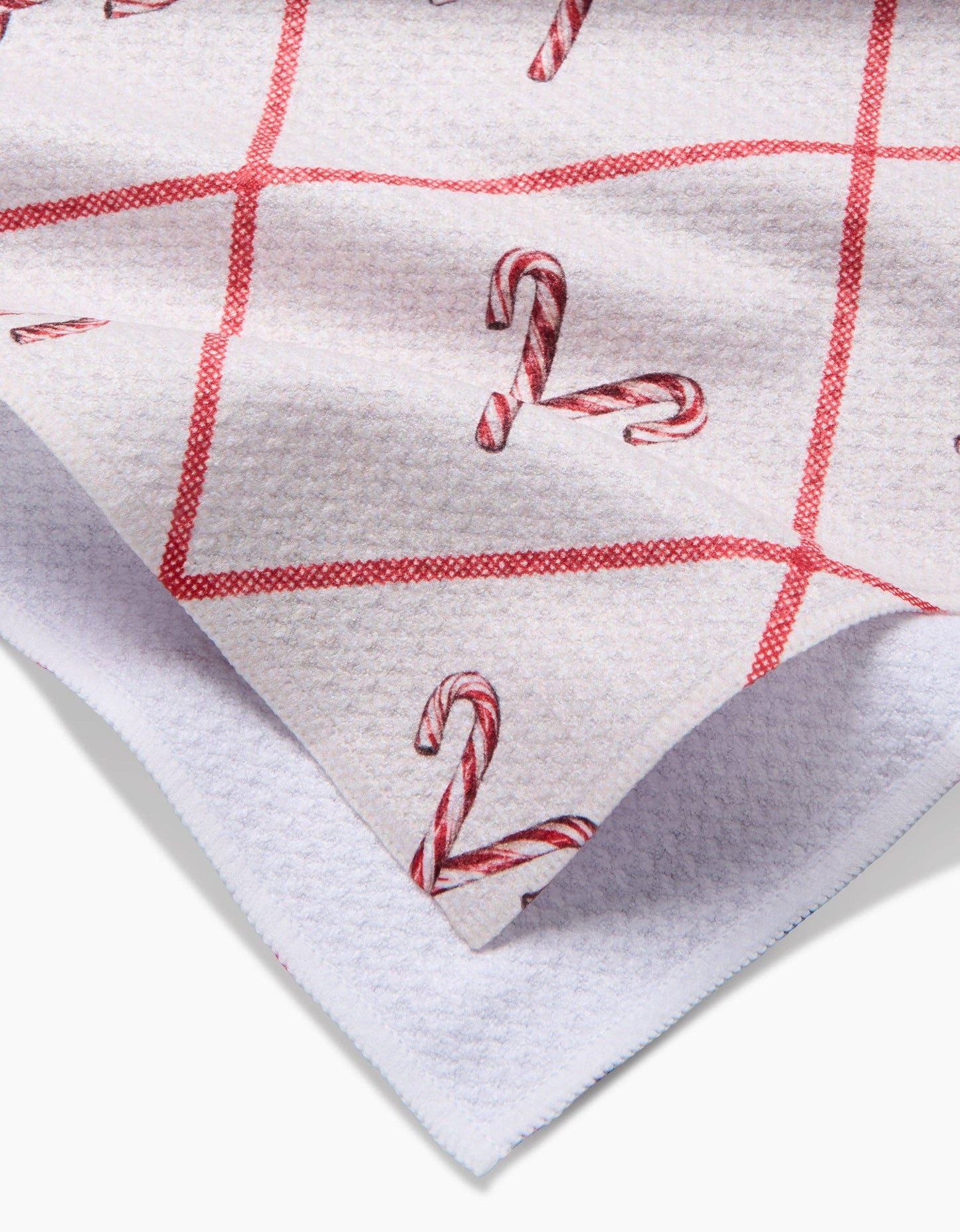 Geometry Festive Candy Canes Tea Towel