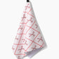 Geometry Festive Candy Canes Tea Towel