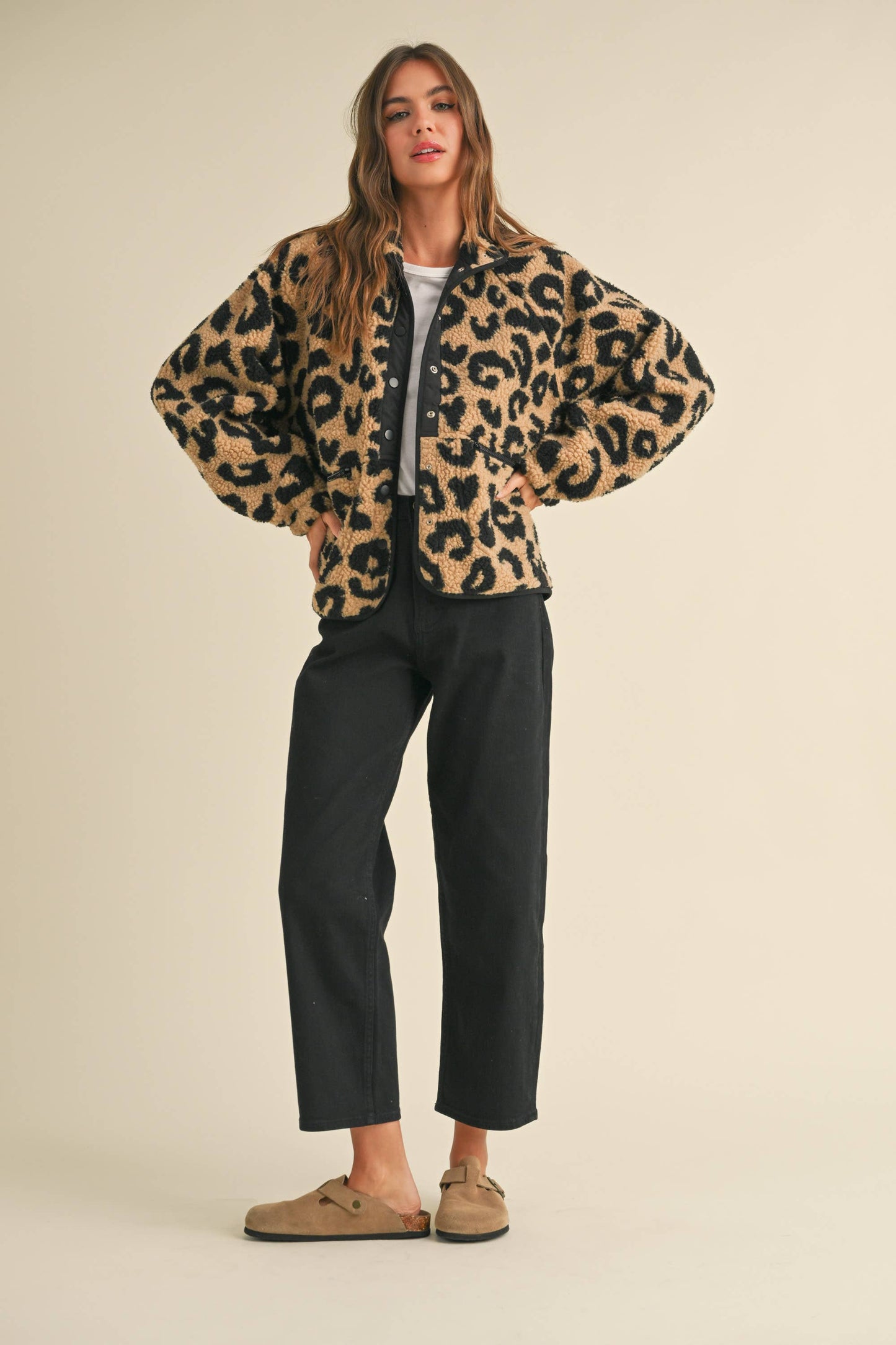 Sherpa Leopard Jacket