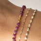 Ruby Gemstone Stacking Bracelet