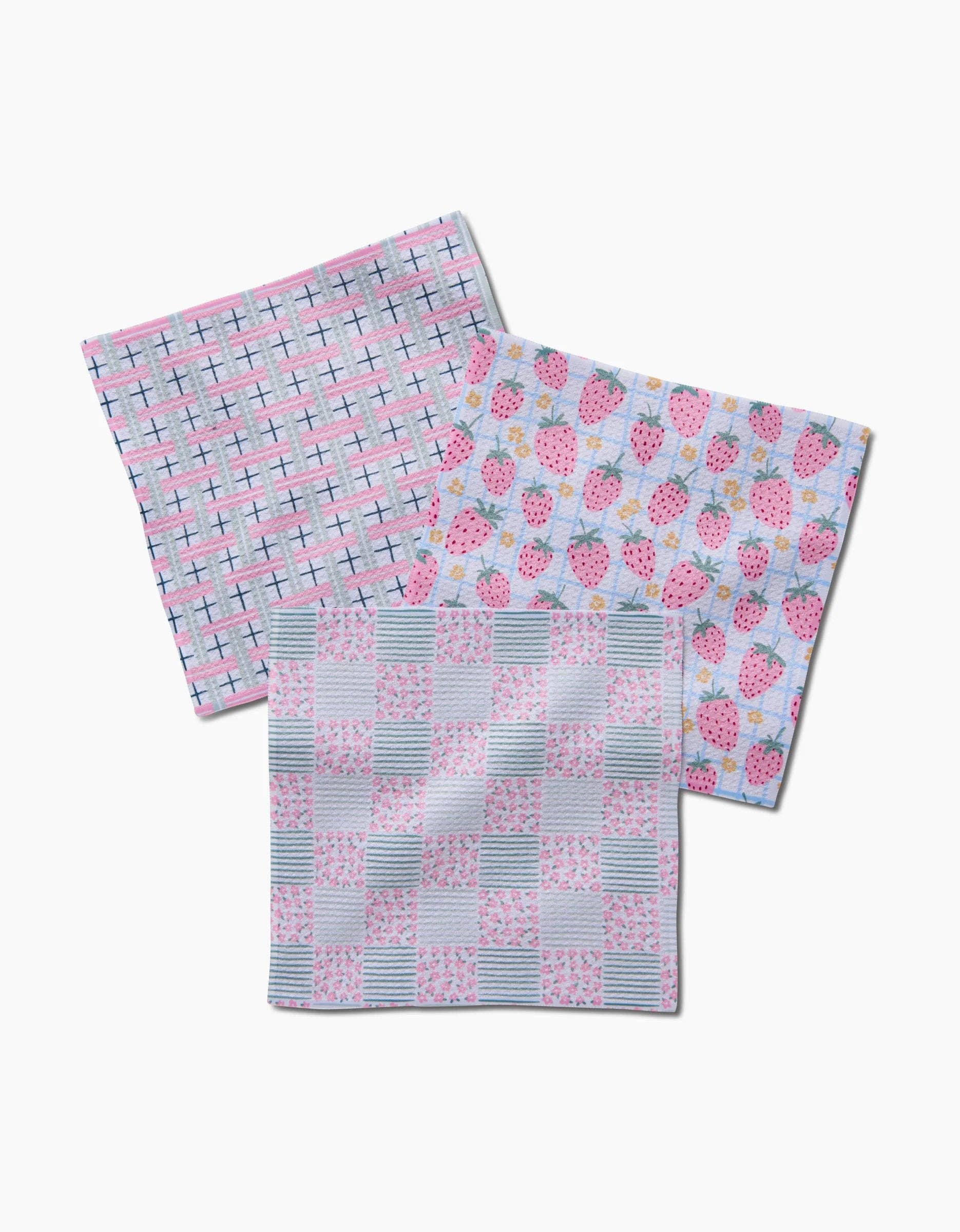Geometry Spring Picnic Day Dishcloth Set