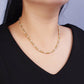 18K Gold Filled 3mm Beaded Necklace with Pearl for Layering