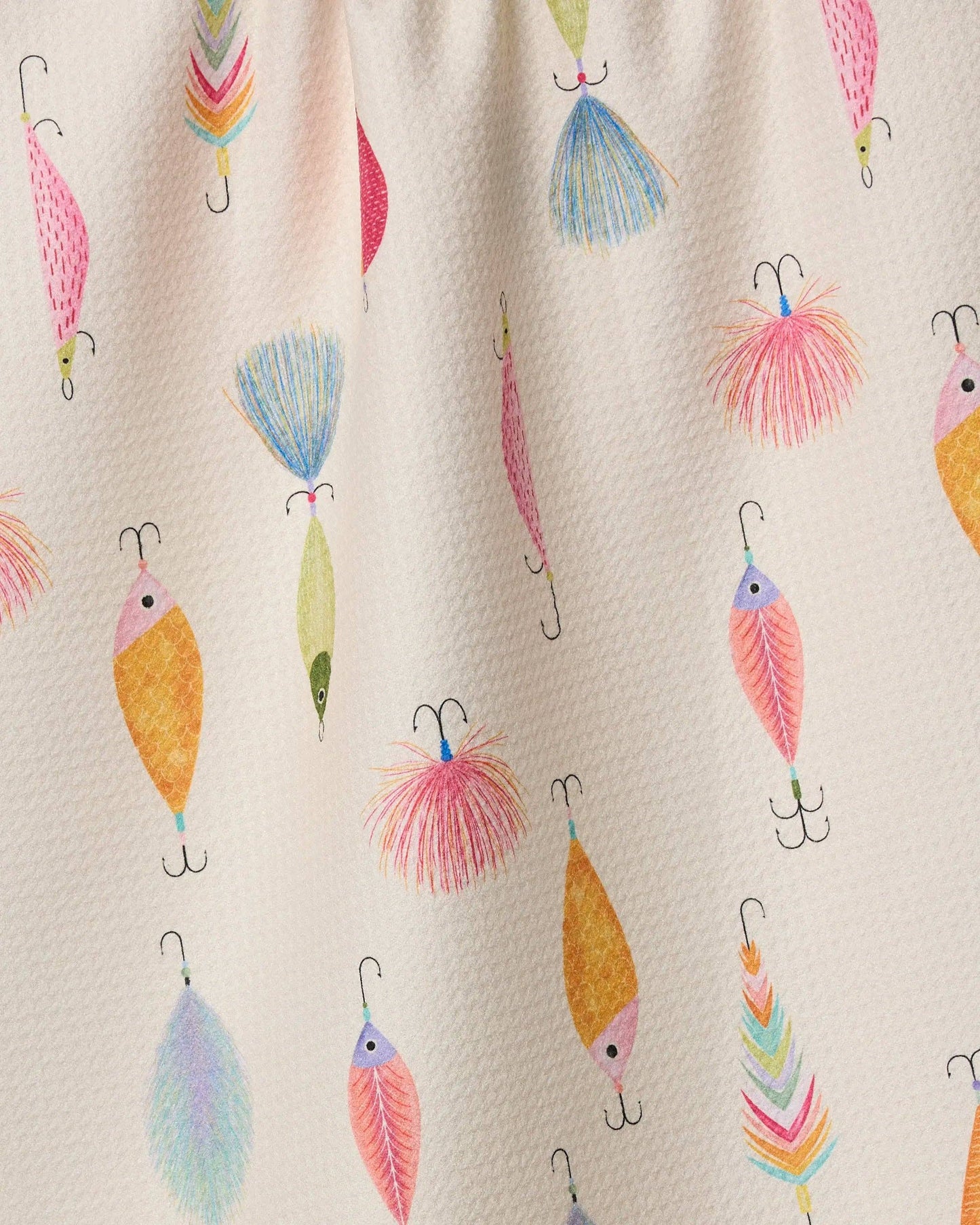 Geometry Fishing Lures Luxe Tea Towel
